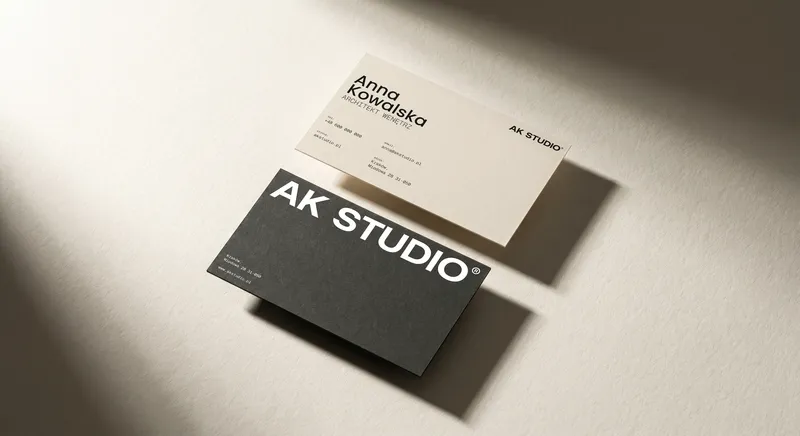 Projekt wizytówki — mockup
